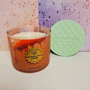 Bath and Body Works Sundae Bar Collection Butterscotch Swirl Three Wick Candle